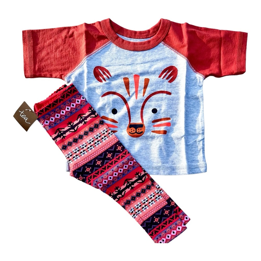 NWT 9-12m tea collection 2 pcs outfit